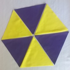 10m Purple and Yellow Fabric Bunting